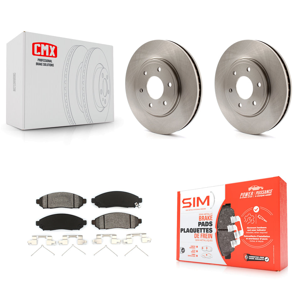 Front Disc Brake Rotors And Semi-Metallic Pads Kit For Nissan Frontier Suzuki Equator 2.5L K8S-100464