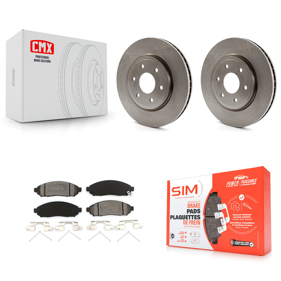 Front Disc Brake Rotors And Semi-Metallic Pads Kit For Nissan Frontier Pathfinder Xterra Suzuki Equator K8S-100466
