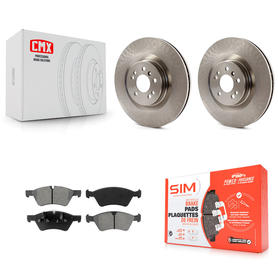 Front Disc Brake Rotors And Semi-Metallic Pads Kit For Mercedes-Benz ML350 GL450 R350 GL550 ML320 GL350 ML550 GL320 K8S-100479