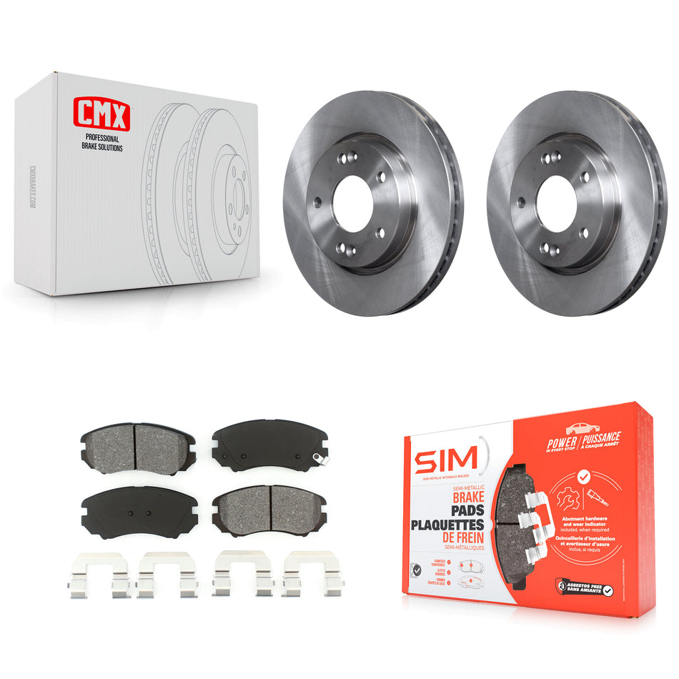 Front Disc Brake Rotors And Semi-Metallic Pads Kit For Hyundai Elantra K8S-100508