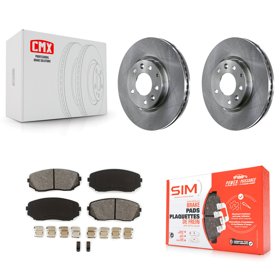 Front Disc Brake Rotors And Semi-Metallic Pads Kit For Ford Edge Mazda CX-7 Lincoln MKX K8S-100517