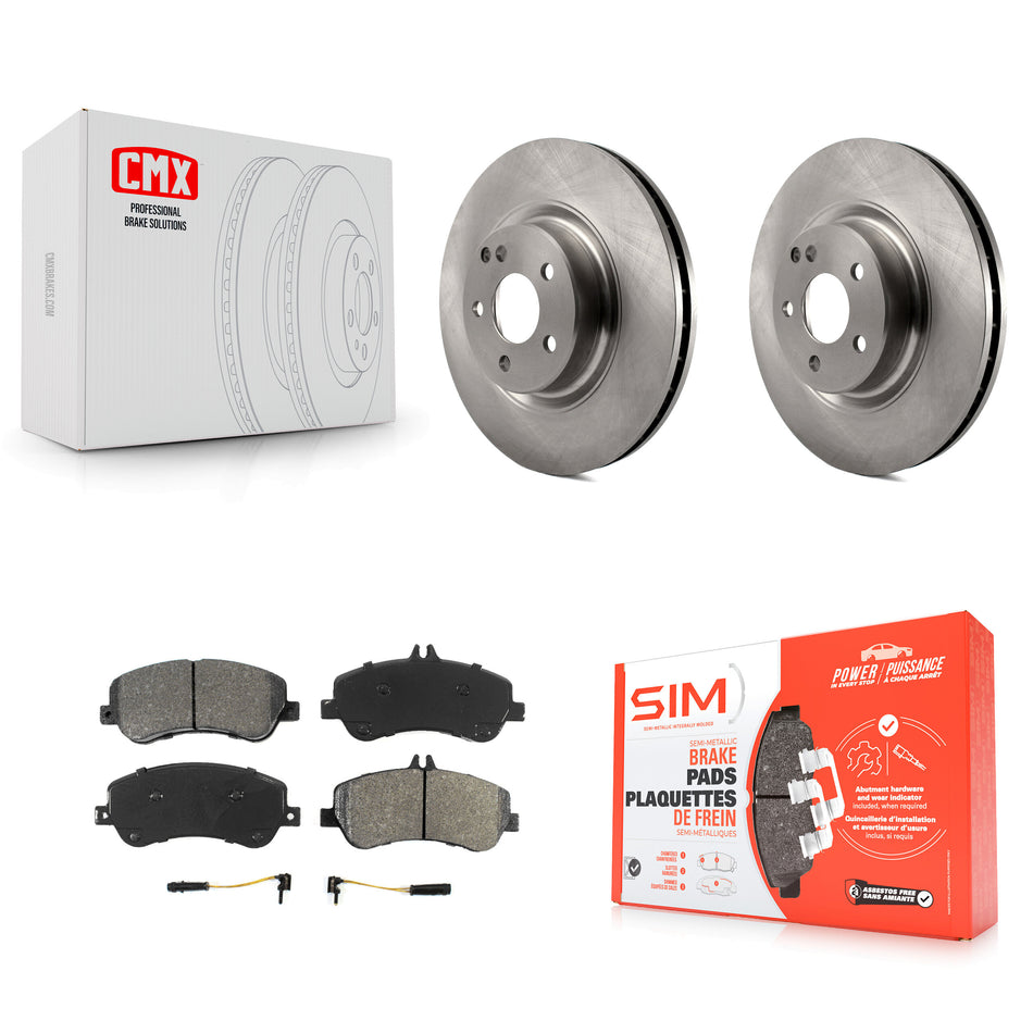 Front Disc Brake Rotors And Semi-Metallic Pads Kit For Mercedes-Benz GLK350 GLK250 K8S-100520