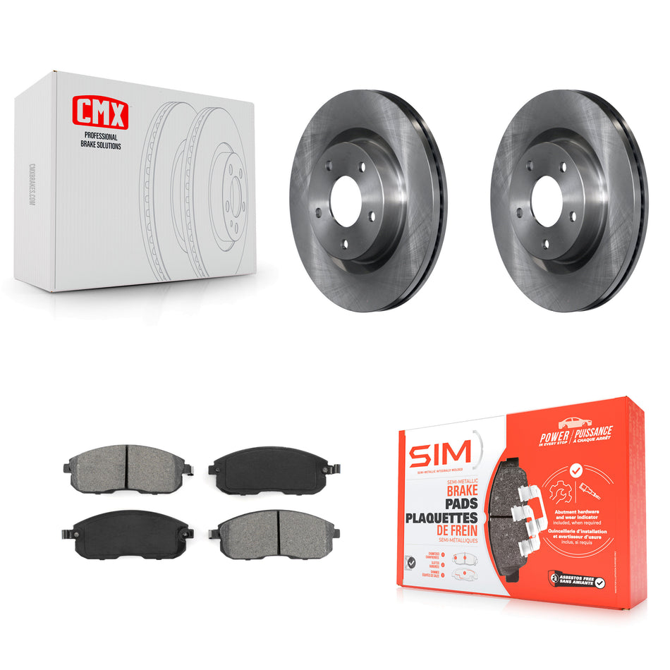 Front Disc Brake Rotors And Semi-Metallic Pads Kit For Nissan Altima K8S-100527