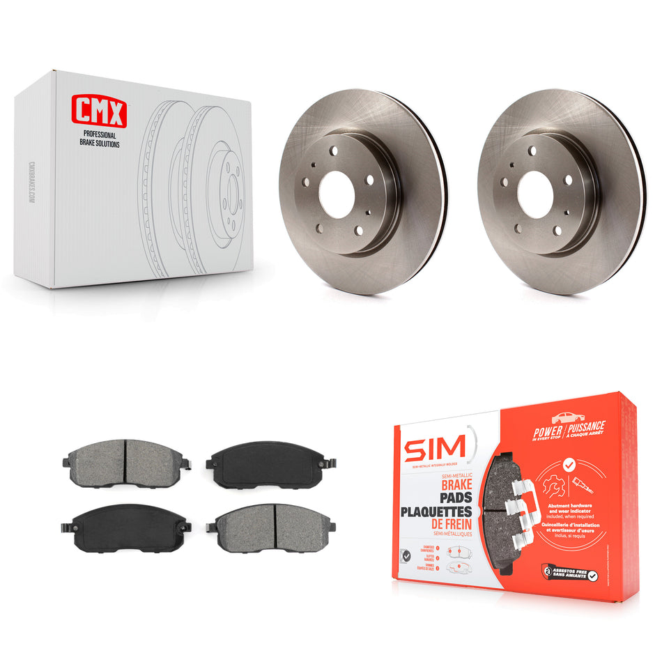 Front Disc Brake Rotors And Semi-Metallic Pads Kit For Suzuki SX4 Crossover K8S-100545