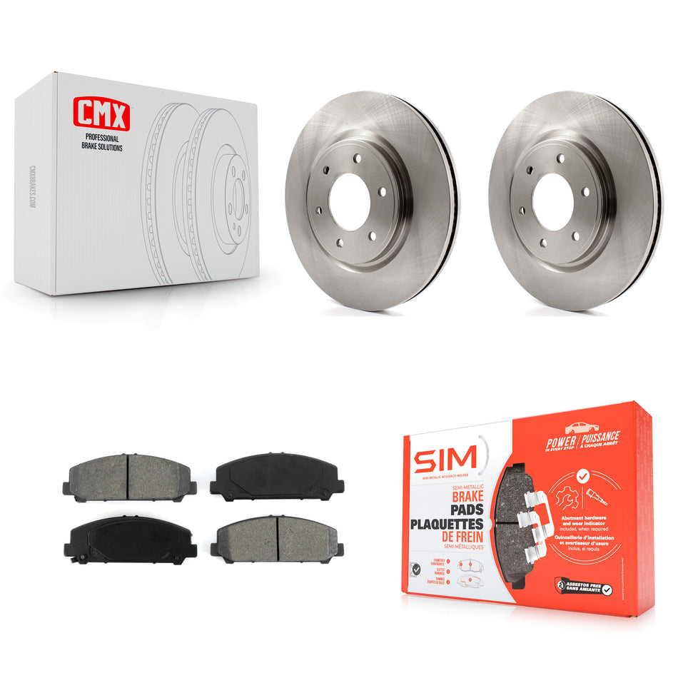 Front Disc Brake Rotors And Semi-Metallic Pads Kit For Nissan TITAN Armada INFINITI QX80 QX56 K8S-100548