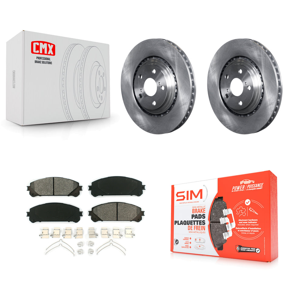 Front Disc Brake Rotors And Semi-Metallic Pads Kit For Toyota Highlander Sienna Lexus RX350 NX200t NX300 RX450h NX300h K8S-100550