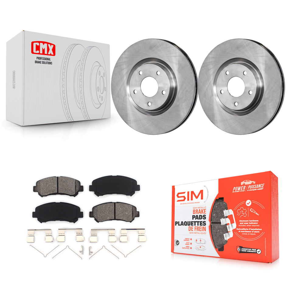 Front Disc Brake Rotors And Semi-Metallic Pads Kit For Nissan Sentra Juke K8S-100553