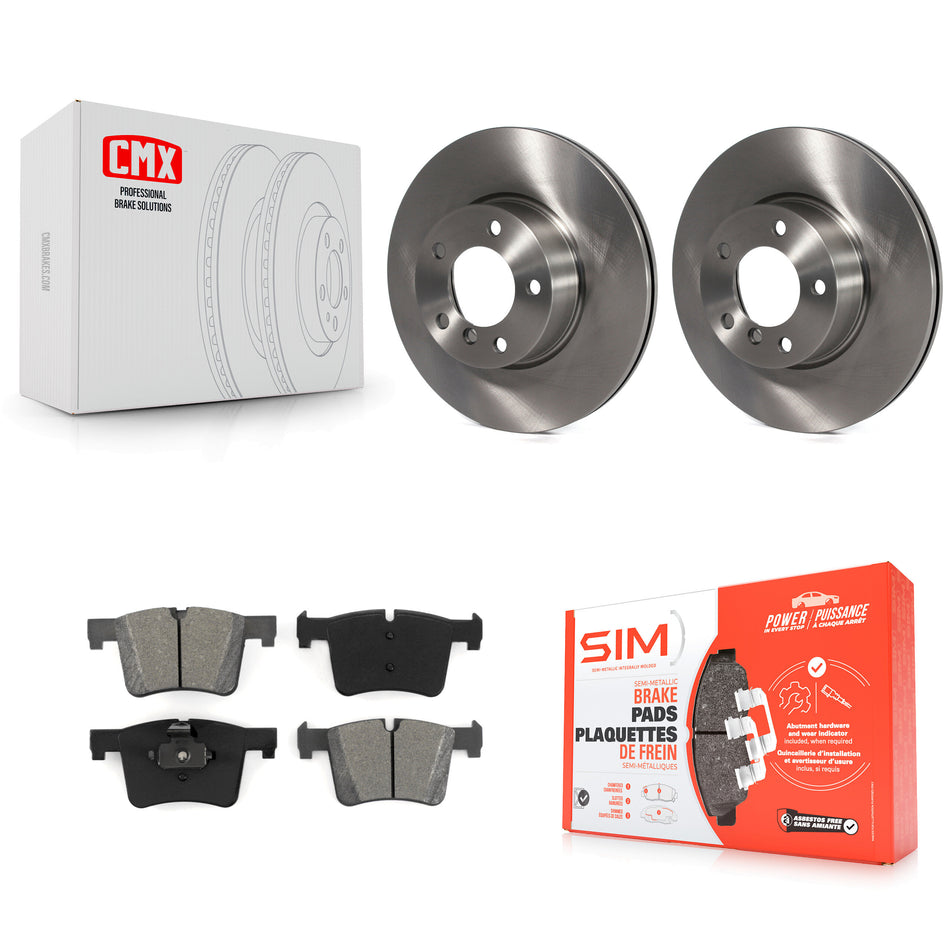 Front Disc Brake Rotors And Semi-Metallic Pads Kit For BMW 328i xDrive 320i 330i 428i 430i Gran Coupe GT 328d 228i 230i K8S-100559