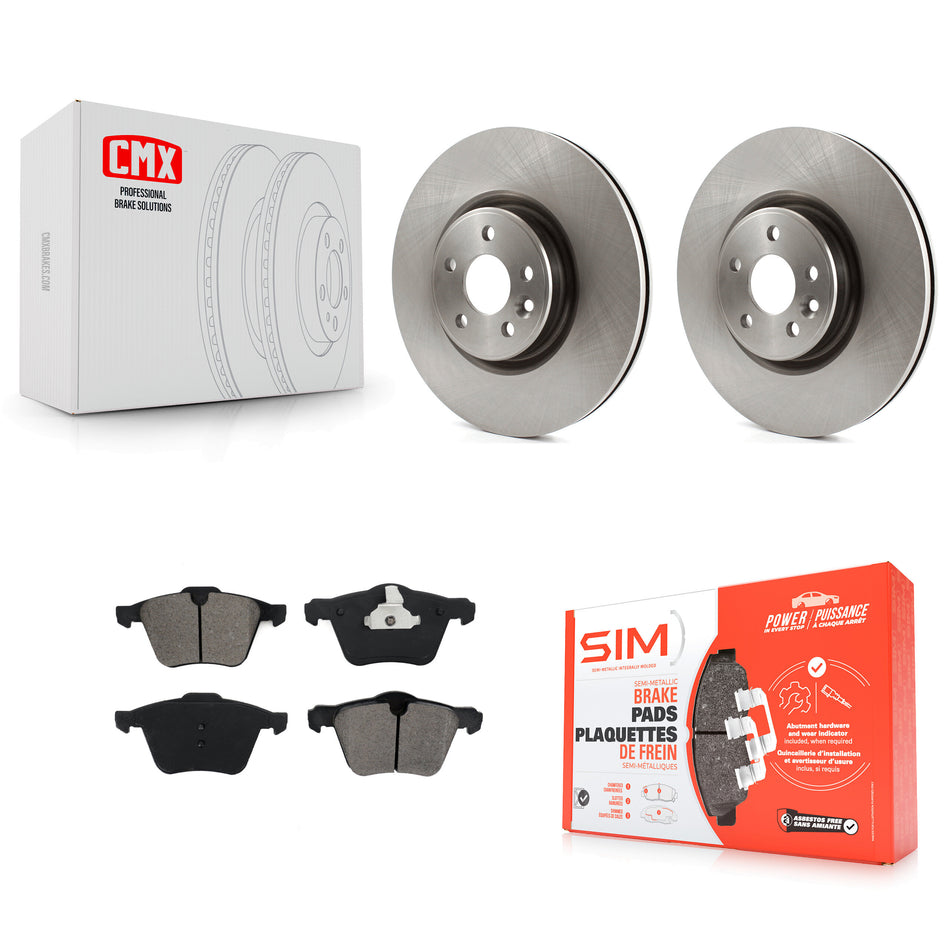 Front Disc Brake Rotors And Semi-Metallic Pads Kit For Volvo S60 XC70 S80 V60 V70 With 336mm Diameter Rotor K8S-100561