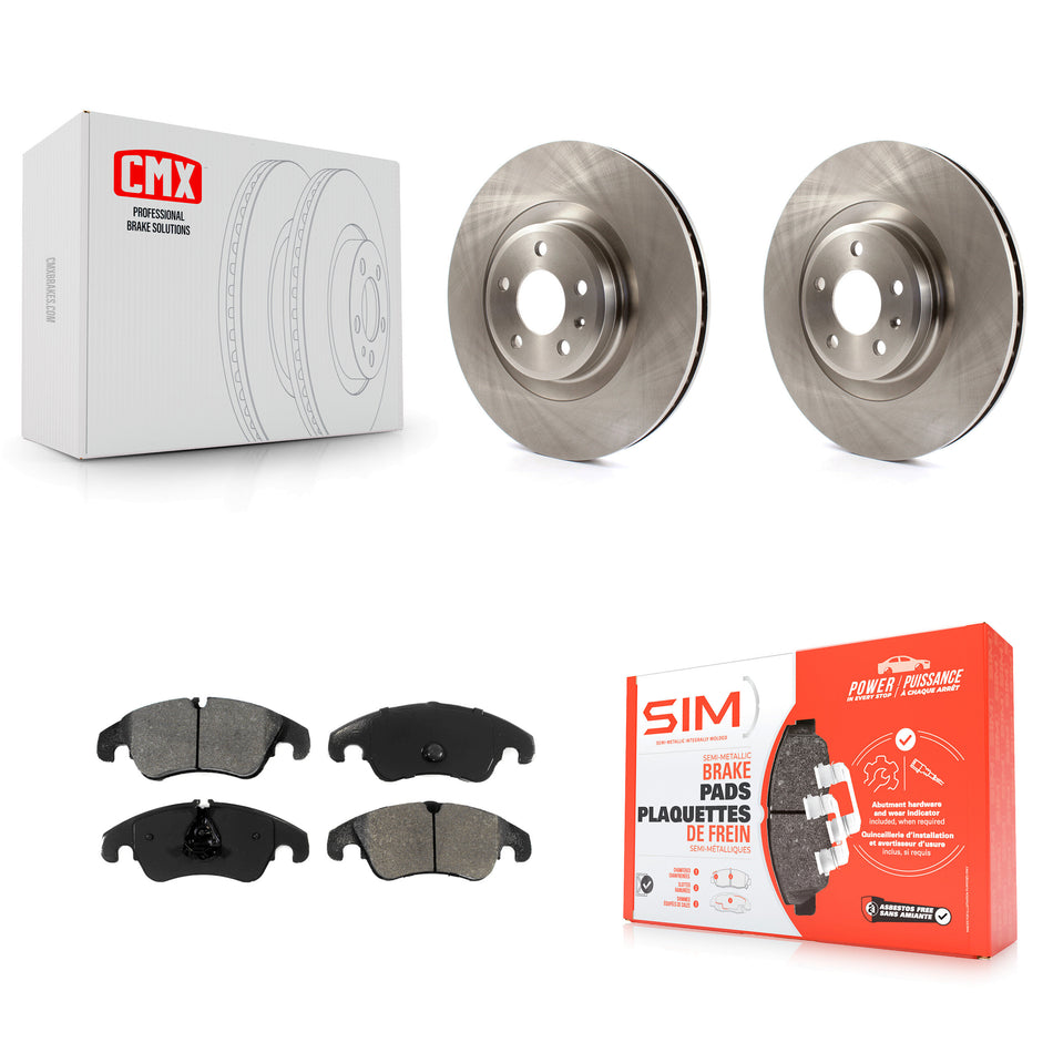 Front Disc Brake Rotors And Semi-Metallic Pads Kit For Audi Q5 A6 Quattro S5 S4 A7 A5 A4 K8S-100571