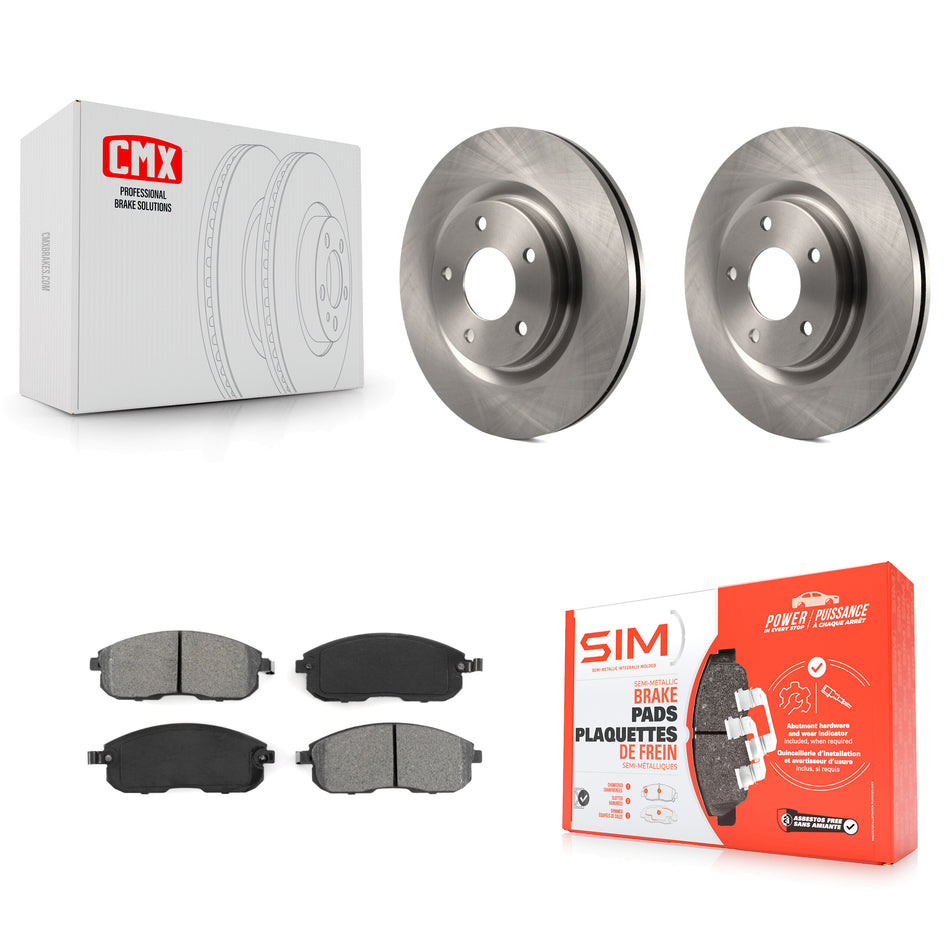 Front Disc Brake Rotors And Semi-Metallic Pads Kit For Nissan Sentra Juke K8S-100602