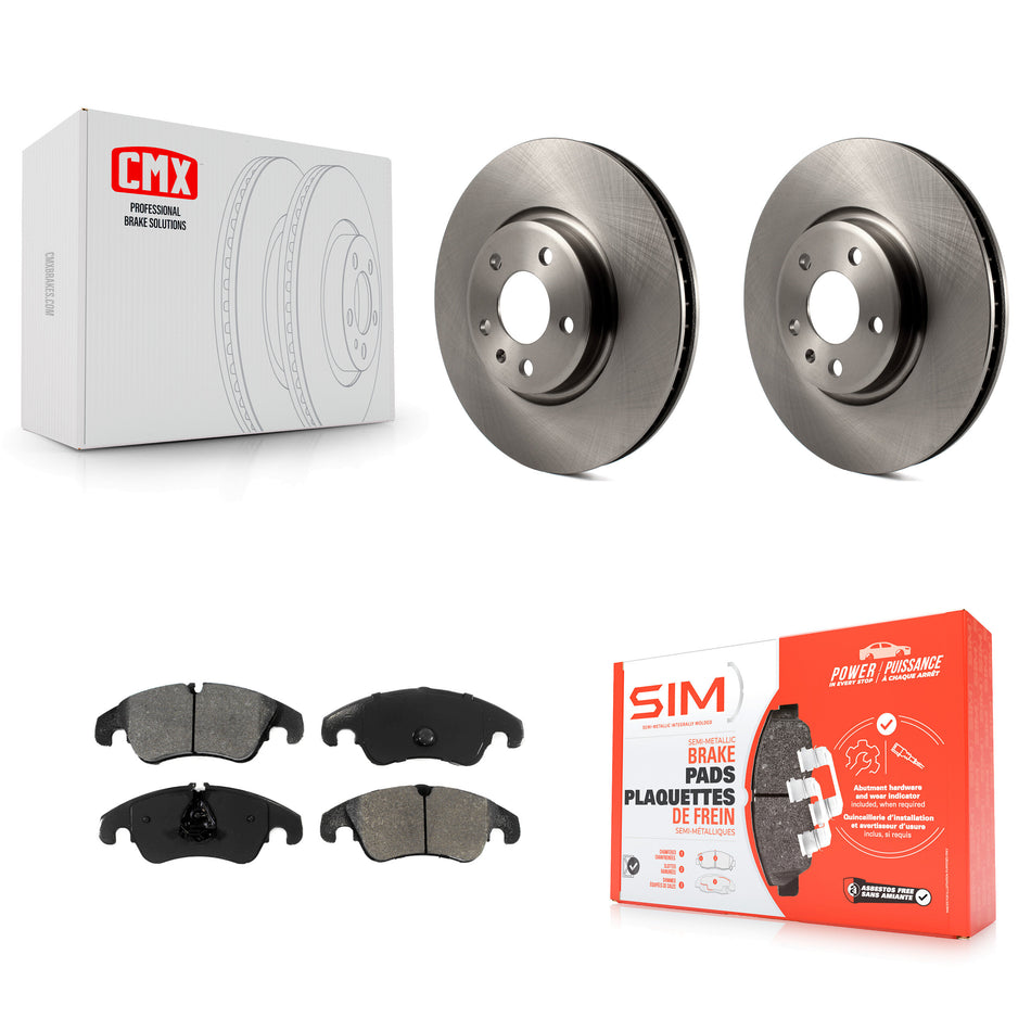 Front Disc Brake Rotors And Semi-Metallic Pads Kit For Audi A4 Q5 A5 Quattro A7 allroad A6 S5 K8S-100615