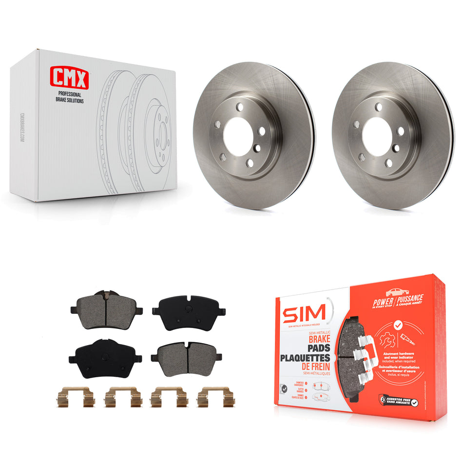 Front Disc Brake Rotors And Semi-Metallic Pads Kit For Mini Cooper Countryman Paceman K8S-100621