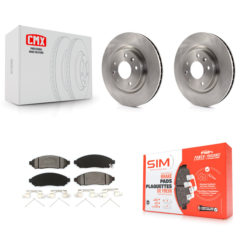 Front Disc Brake Rotors And Semi-Metallic Pads Kit For 2015 Nissan LEAF Vehicles Manufactured In Japan K8S-100657