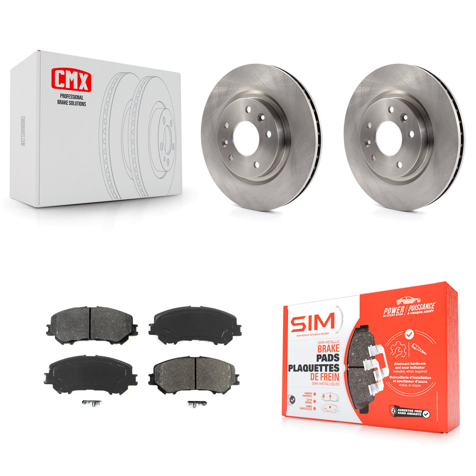Front Disc Brake Rotors And Semi-Metallic Pads Kit For Nissan Rogue Sport Qashqai K8S-100659
