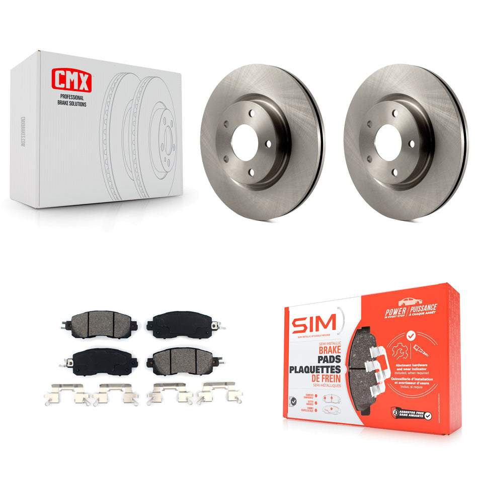 Front Disc Brake Rotors And Semi-Metallic Pads Kit For Nissan Altima K8S-100661