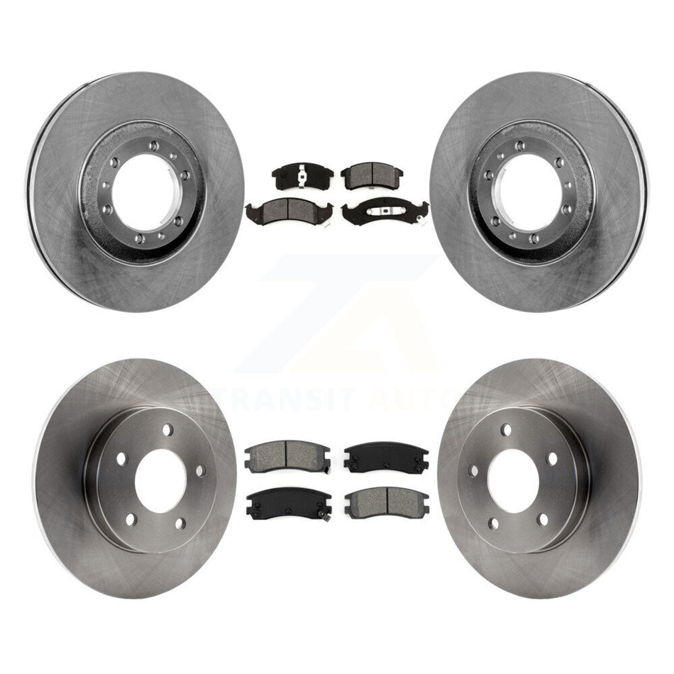 Front Rear Disc Brake Rotors And Semi-Metallic Pads Kit For Cadillac DeVille Eldorado Seville Buick Riviera Oldsmobile Aurora K8S-100749