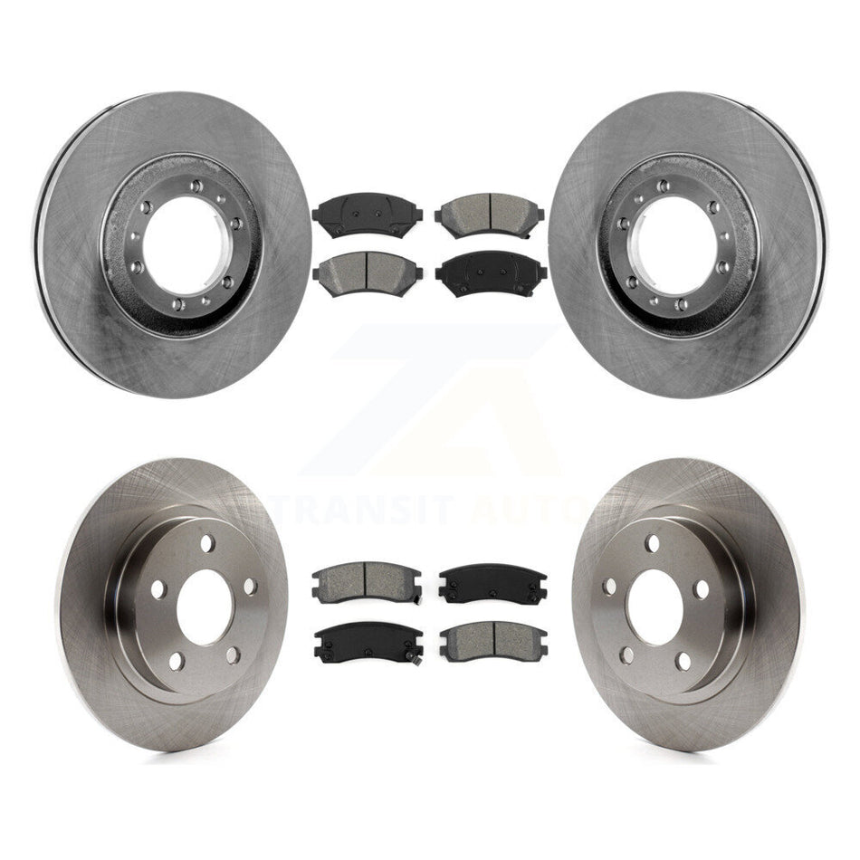 Front Rear Disc Brake Rotors And Semi-Metallic Pads Kit For 2000-2005 Buick LeSabre Pontiac Bonneville K8S-100750