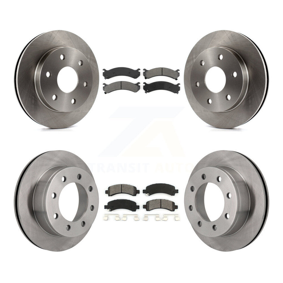 Front Rear Disc Brake Rotors And Semi-Metallic Pads Kit For 2006-2006 Chevrolet Express 2500 GMC Savana K8S-100757