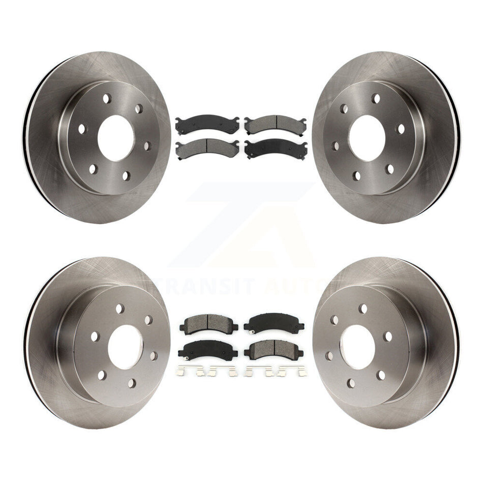 Front Rear Disc Brake Rotors And Semi-Metallic Pads Kit For 2006 GMC Savana 2500 GAS engine With 7300 Lb GVW K8S-100759