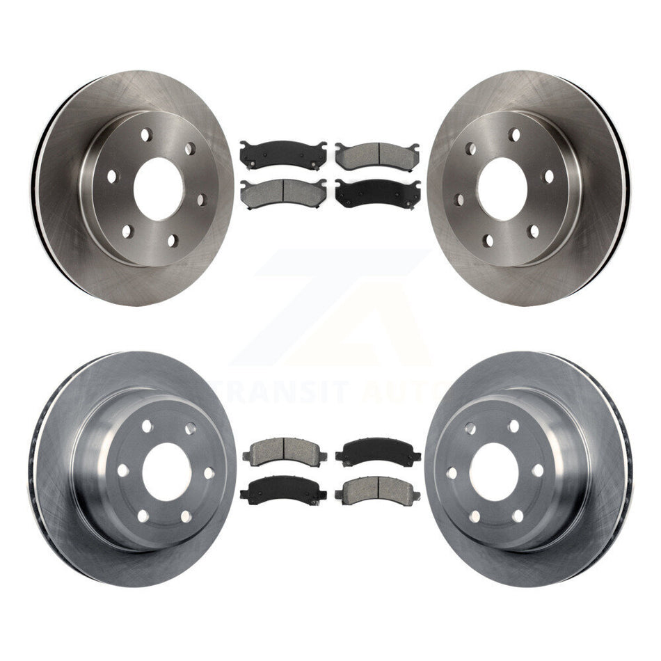 Front Rear Disc Brake Rotors And Semi-Metallic Pads Kit For Chevrolet Tahoe GMC Suburban 1500 Yukon Avalanche XL Cadillac Escalade Express Savana K8S-100765