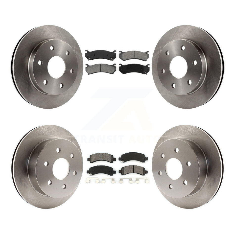 Front Rear Disc Brake Rotors And Semi-Metallic Pads Kit For 2003-2005 Chevrolet Express 2500 GMC Savana K8S-100766