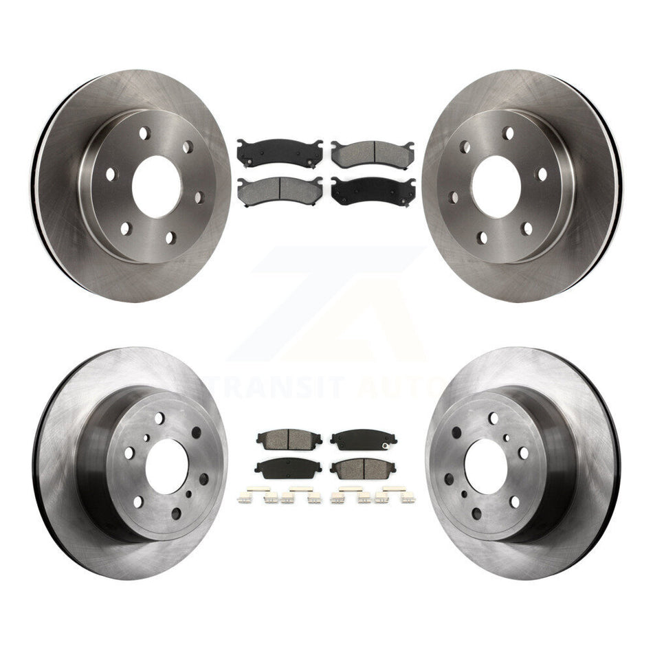 Front Rear Disc Brake Rotors And Semi-Metallic Pads Kit For 2007 Chevrolet Silverado 1500 rear brakes K8S-100767