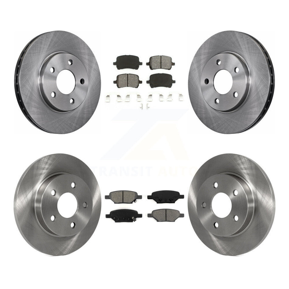 Front Rear Disc Brake Rotors And Semi-Metallic Pads Kit For Chevrolet Malibu Pontiac G6 With 276mm Diameter Rotor K8S-100794