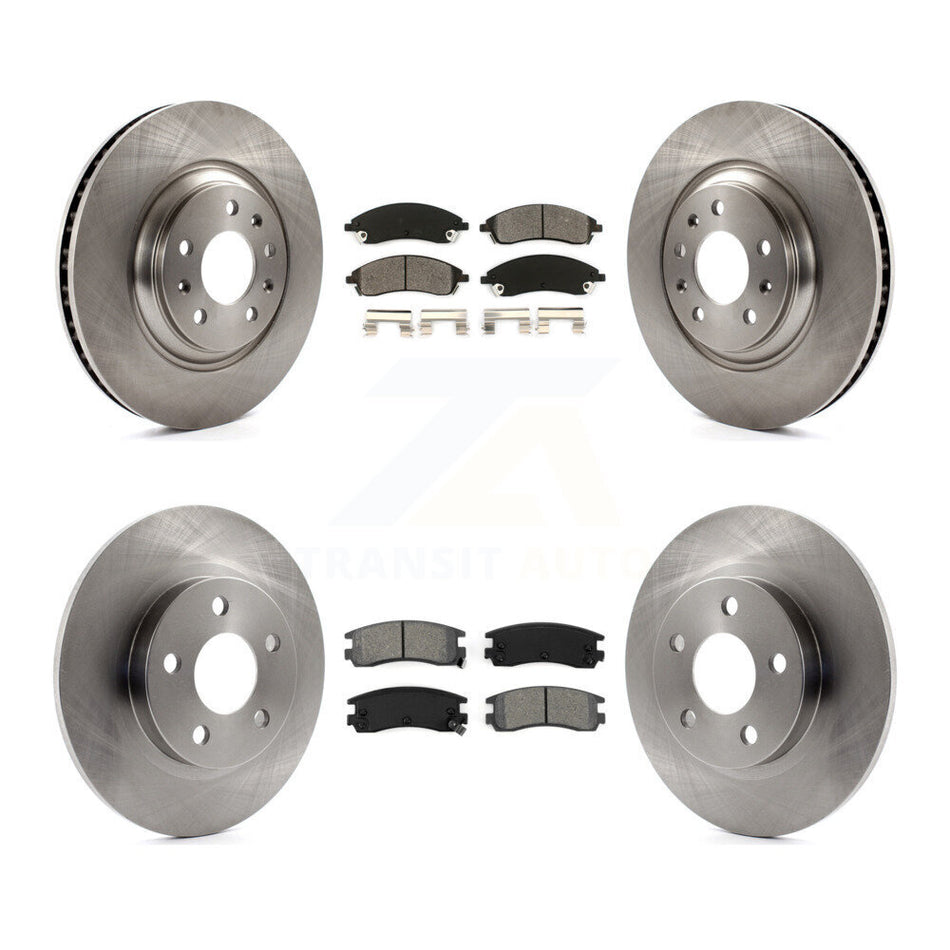 Front Rear Disc Brake Rotors And Semi-Metallic Pads Kit For 2004 Pontiac Bonneville GXP K8S-100796