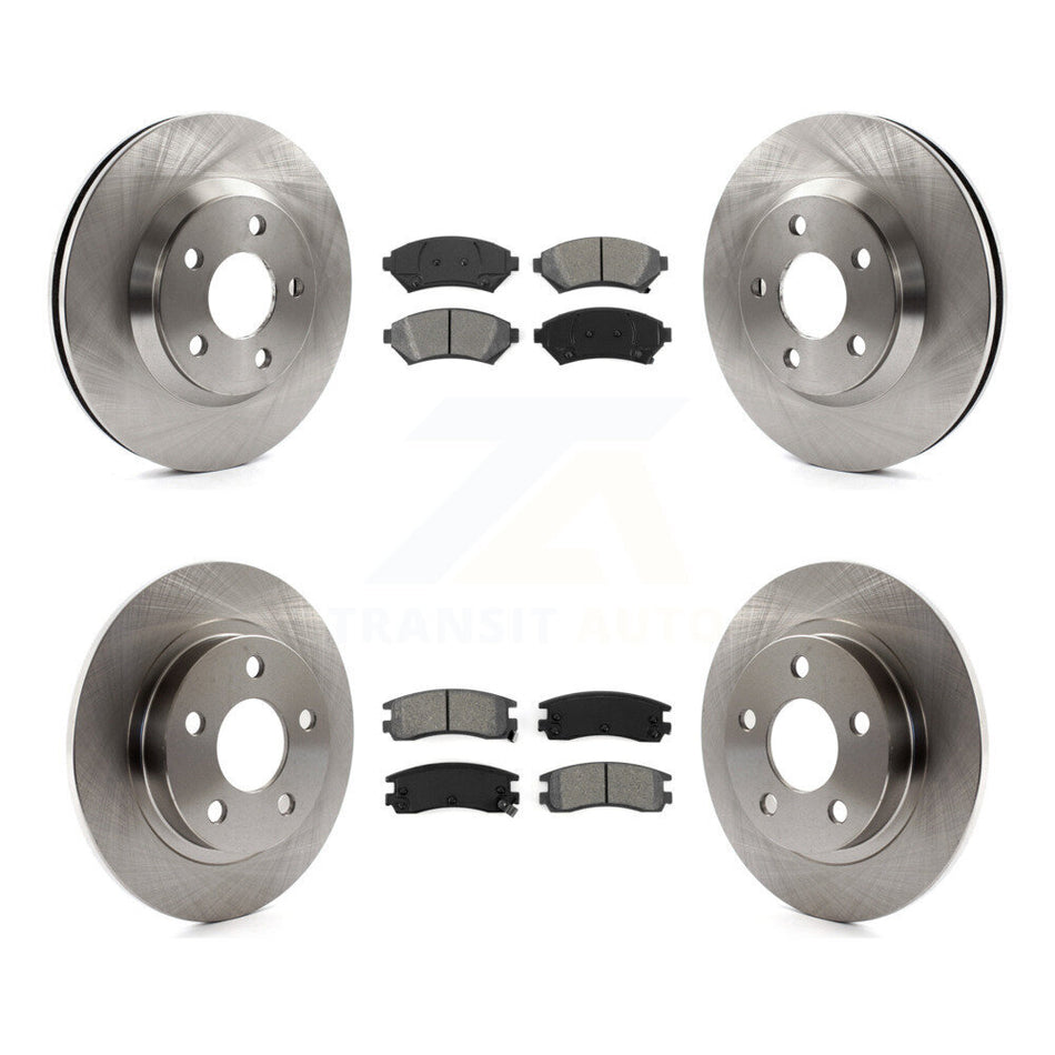 Front Rear Disc Brake Rotors And Semi-Metallic Pads Kit For 2005-2005 Buick LeSabre Pontiac Bonneville Park Avenue K8S-100821