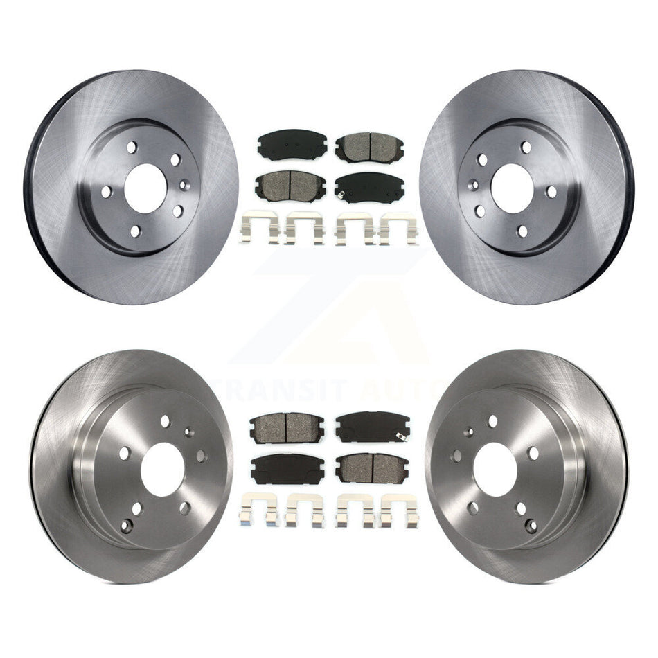 Front Rear Disc Brake Rotors And Semi-Metallic Pads Kit For 2010-2017 Chevrolet Equinox GMC Terrain K8S-100833