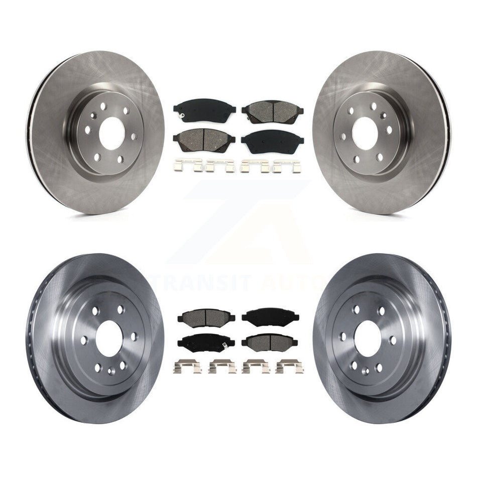 Front Rear Disc Brake Rotors And Semi-Metallic Pads Kit For Cadillac SRX Saab 9-4X K8S-100836