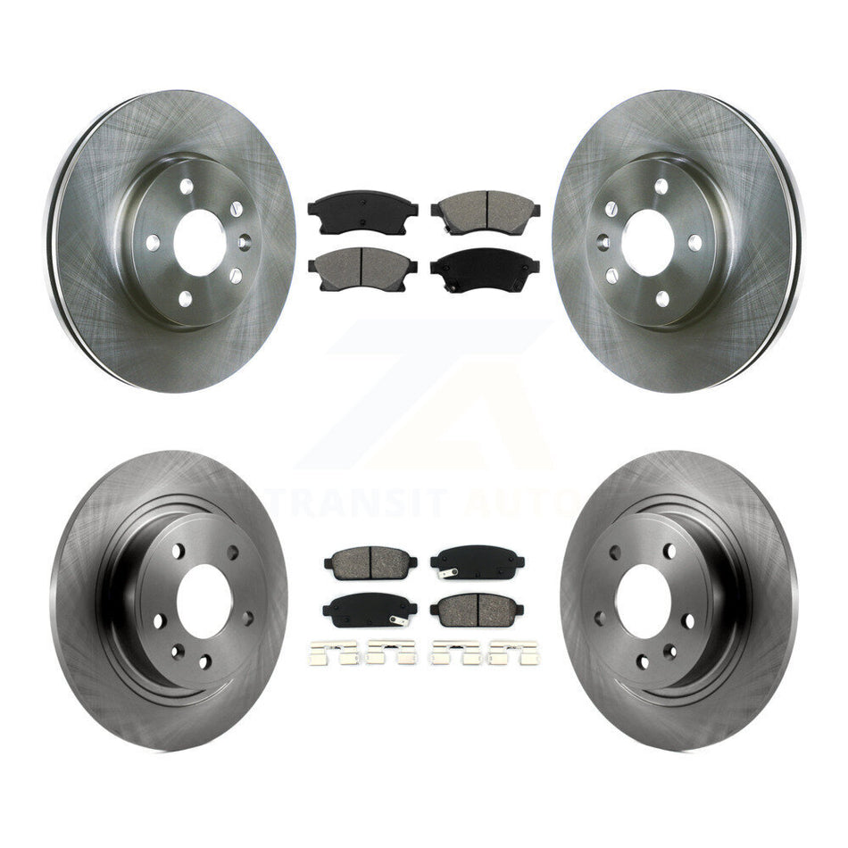 Front Rear Disc Brake Rotors And Semi-Metallic Pads Kit For 2013 Chevrolet Cruze With 292mm Diameter Rotor K8S-100838