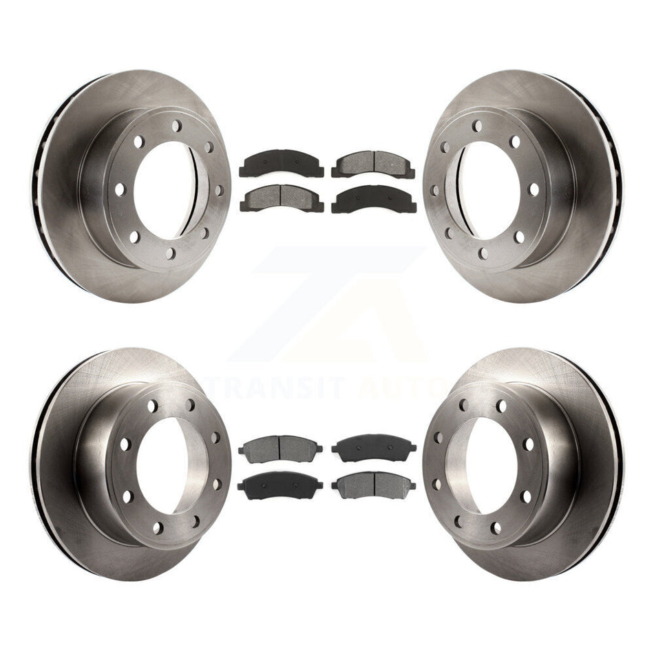 Front Rear Disc Brake Rotors And Semi-Metallic Pads Kit For Ford F-250 Super Duty Excursion 4WD K8S-100866