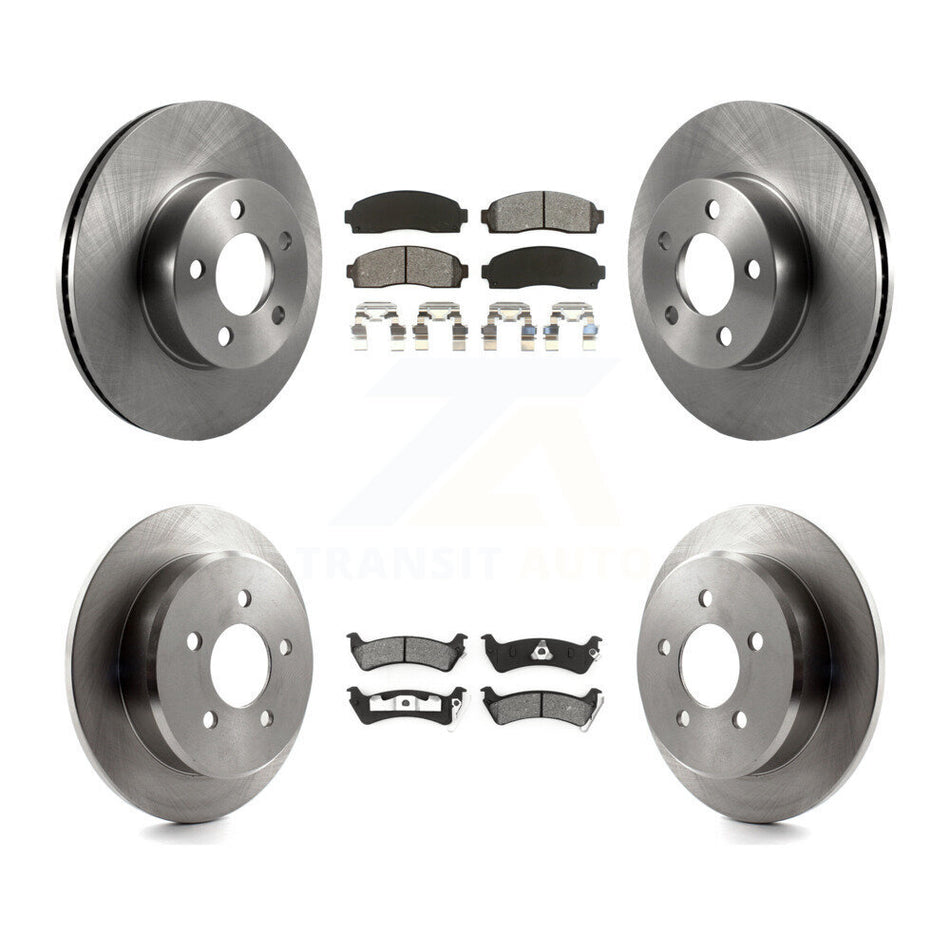 Front Rear Disc Brake Rotors And Semi-Metallic Pads Kit For Ford Explorer Sport Trac 4WD K8S-100879