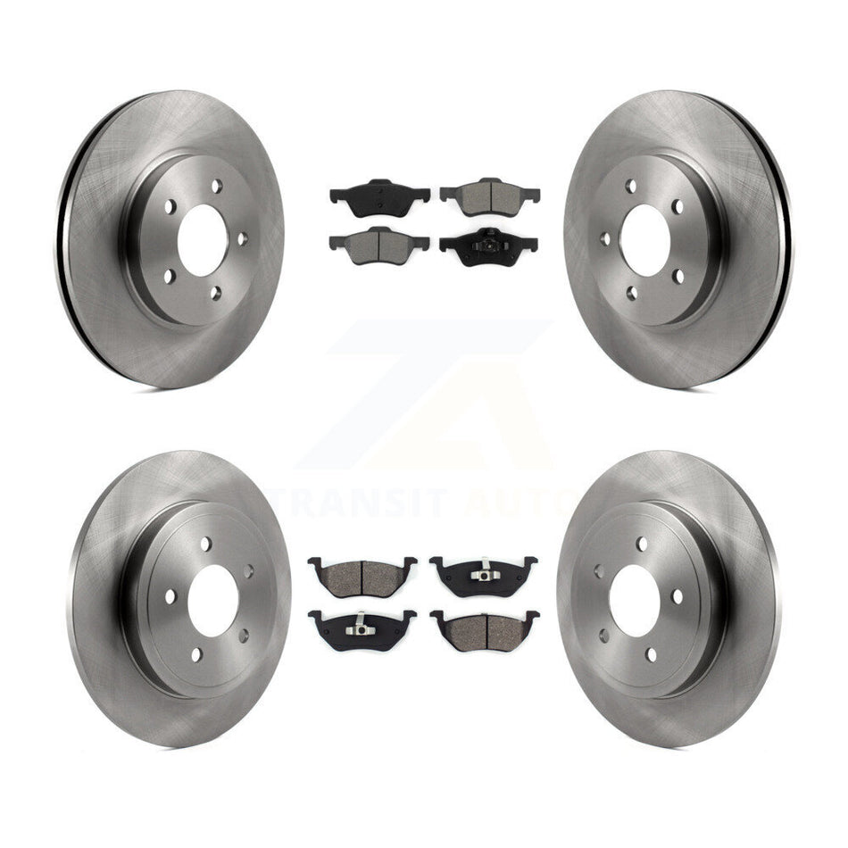 Front Rear Disc Brake Rotors And Semi-Metallic Pads Kit For Ford Escape Mercury Mariner Mazda Tribute K8S-100892