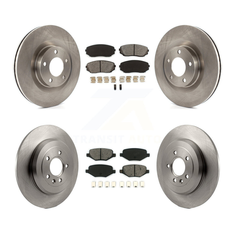 Front Rear Disc Brake Rotors And Semi-Metallic Pads Kit For Ford Edge Lincoln MKX K8S-100921