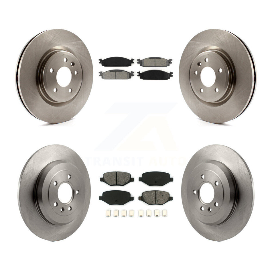 Front Rear Disc Brake Rotors And Semi-Metallic Pads Kit For 2009-2010 Lincoln MKS K8S-100928