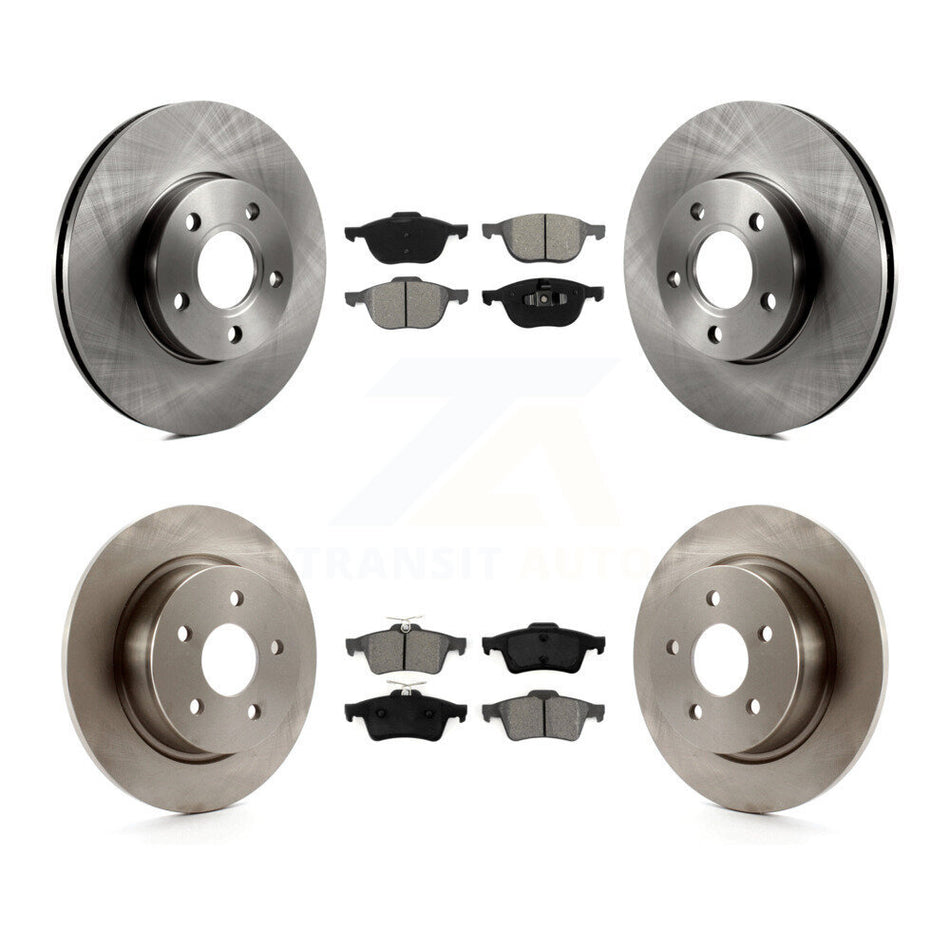 Front Rear Disc Brake Rotors And Semi-Metallic Pads Kit For Ford C-Max K8S-100936
