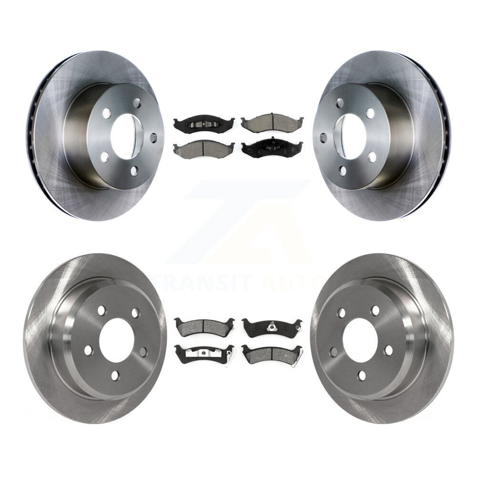 Front Rear Disc Brake Rotors And Semi-Metallic Pads Kit For Jeep Grand Cherokee K8S-100947