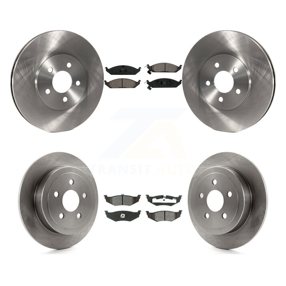Front Rear Disc Brake Rotors And Semi-Metallic Pads Kit For Dodge Stratus Chrysler Cirrus Plymouth Breeze K8S-100952