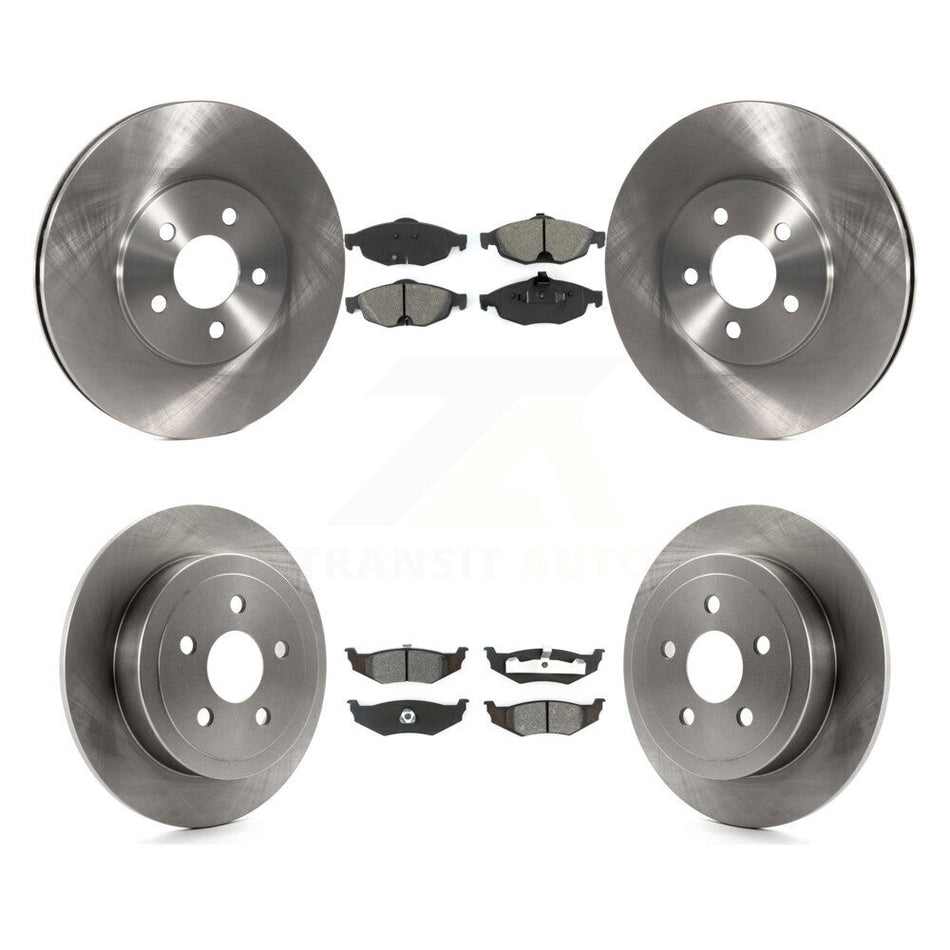 Front Rear Disc Brake Rotors And Semi-Metallic Pads Kit For Chrysler Sebring Dodge Stratus K8S-100953