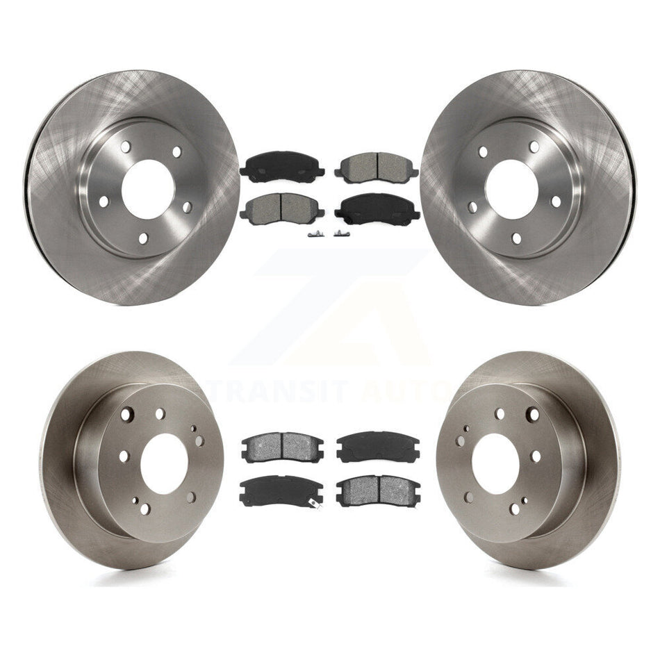 Front Rear Disc Brake Rotors And Semi-Metallic Pads Kit For 2004-2006 Mitsubishi Galant 2.4L K8S-100966