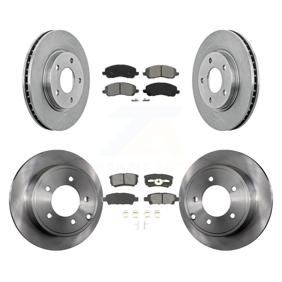 Front Rear Disc Brake Rotors And Semi-Metallic Pads Kit For Mitsubishi Lancer K8S-100994