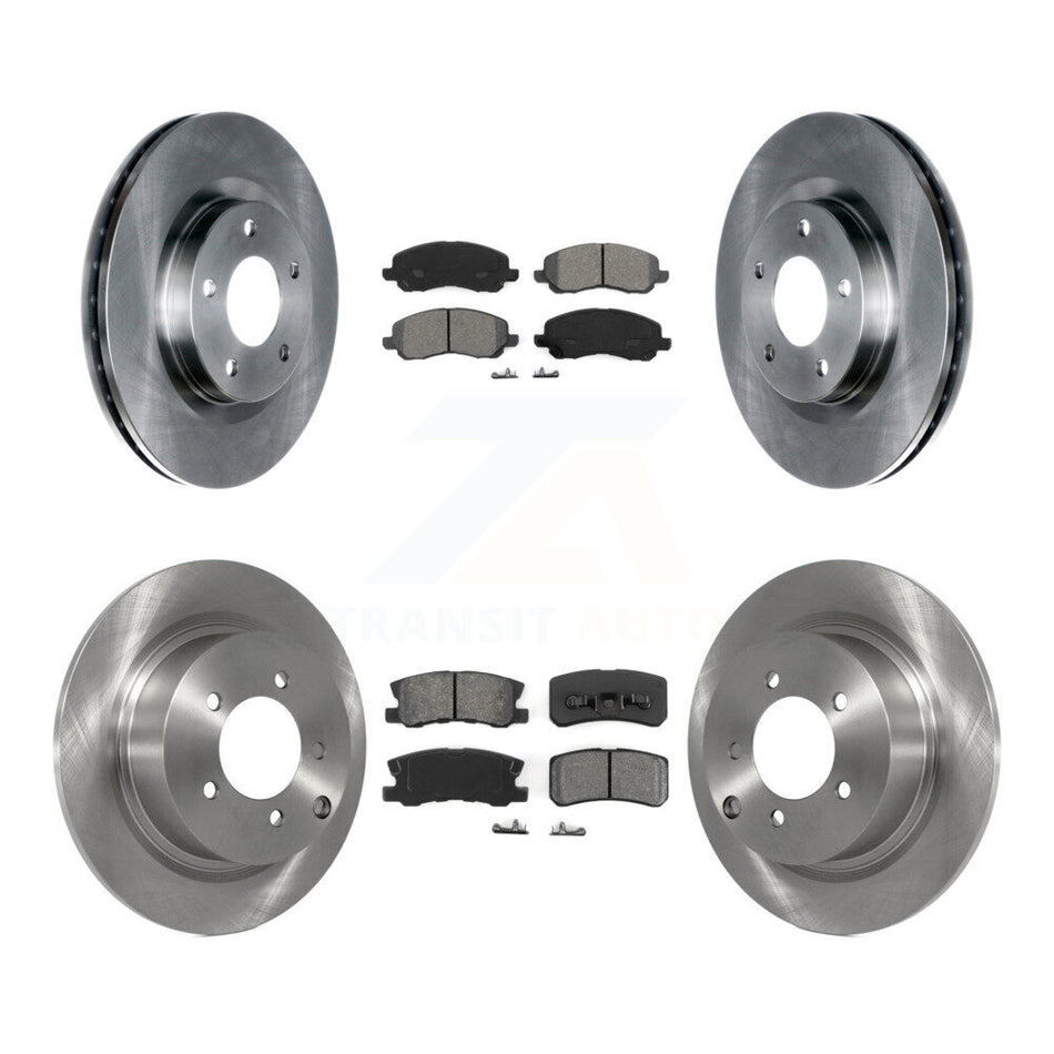 Front Rear Disc Brake Rotors And Semi-Metallic Pads Kit For Jeep Patriot Compass Chrysler Dodge Avenger Sebring Mitsubishi Lancer 200 Outlander Sport RVR K8S-100997