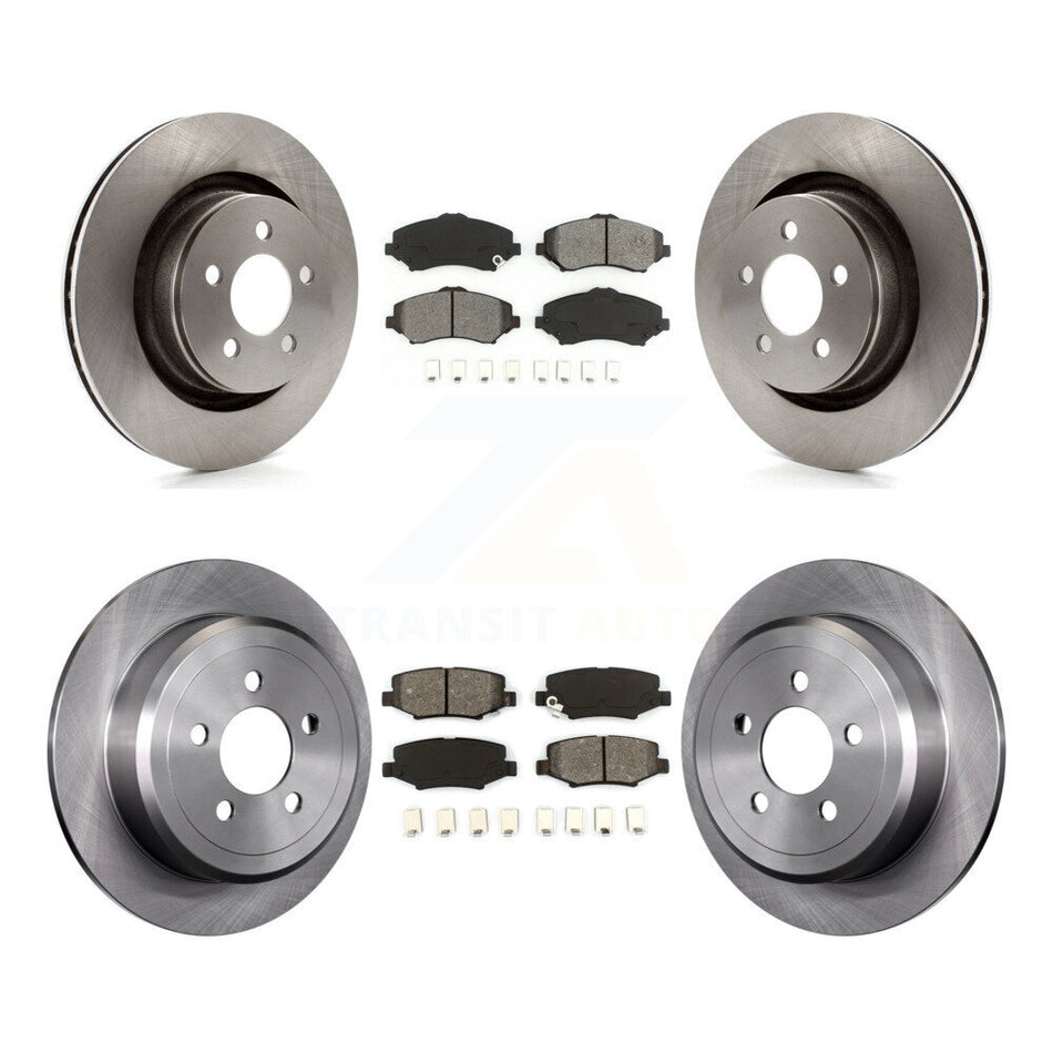 Front Rear Disc Brake Rotors And Semi-Metallic Pads Kit For Jeep Liberty Dodge Nitro With 332mm Diameter Rotor K8S-101005