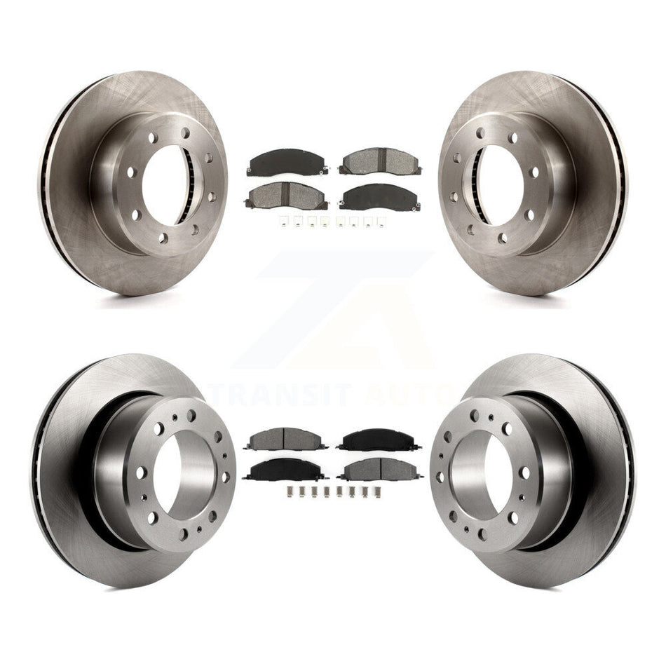 Front Rear Disc Brake Rotors And Semi-Metallic Pads Kit For Ram 2500 3500 1500 Dodge K8S-101006