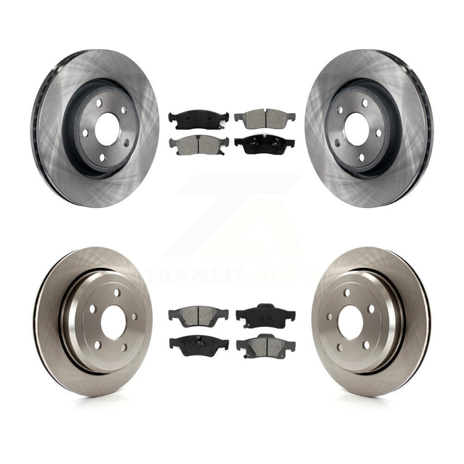 Front Rear Disc Brake Rotors And Semi-Metallic Pads Kit For Dodge Durango Jeep Grand Cherokee WK K8S-101010