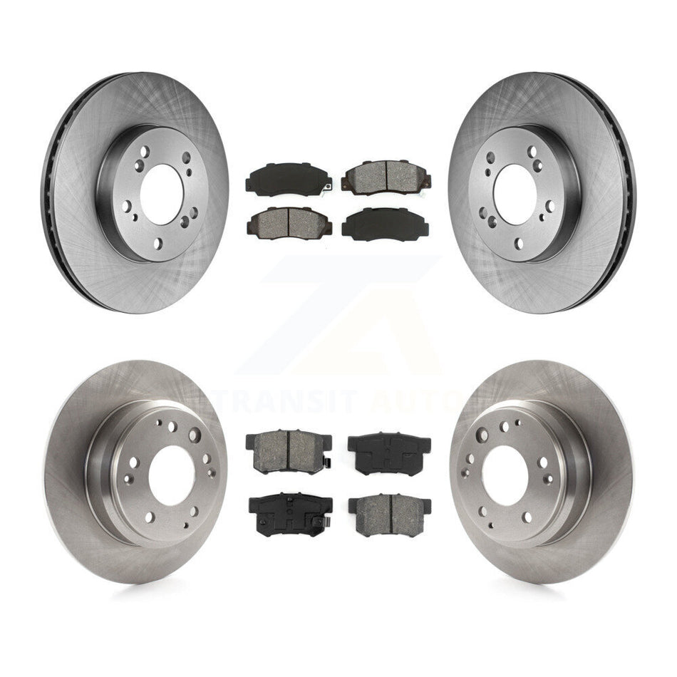 Front Rear Disc Brake Rotors And Semi-Metallic Pads Kit For Acura Honda Odyssey Legend RL Isuzu Oasis K8S-101015