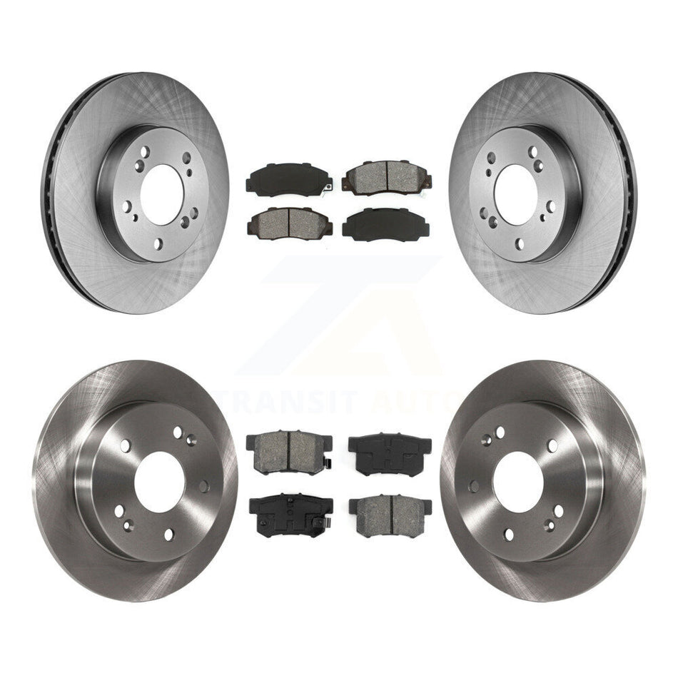 Front Rear Disc Brake Rotors And Semi-Metallic Pads Kit For 1997-2001 Honda Prelude K8S-101017